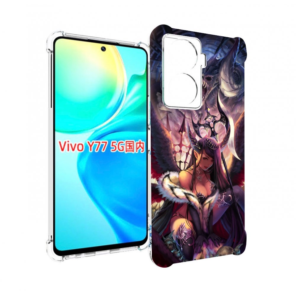 

Чехол MyPads девушка с демоном на фоне женский для Vivo Y77 5G, Прозрачный, Tocco