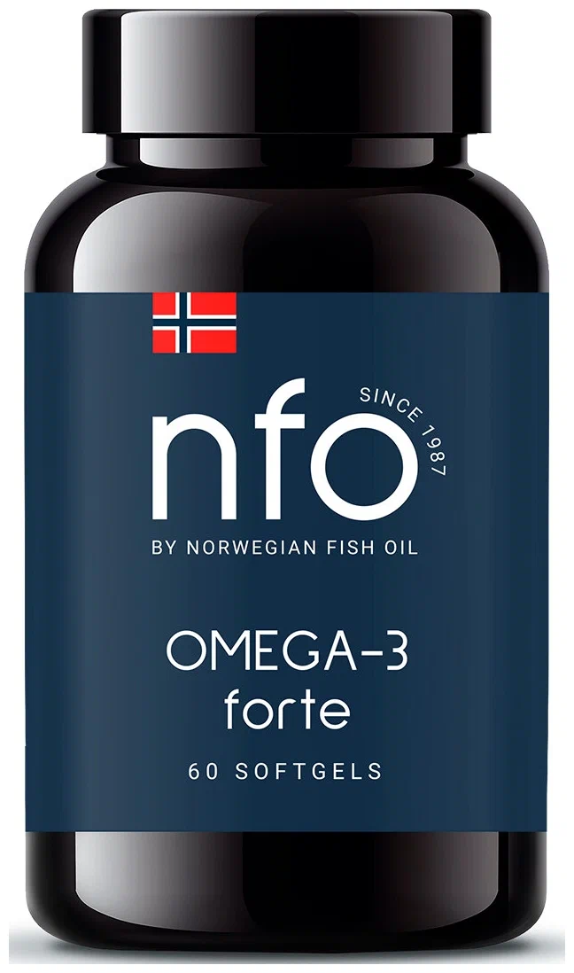 Купить Norwegian Fish Oil Омега-3 Форте капсулы 1384мг N60