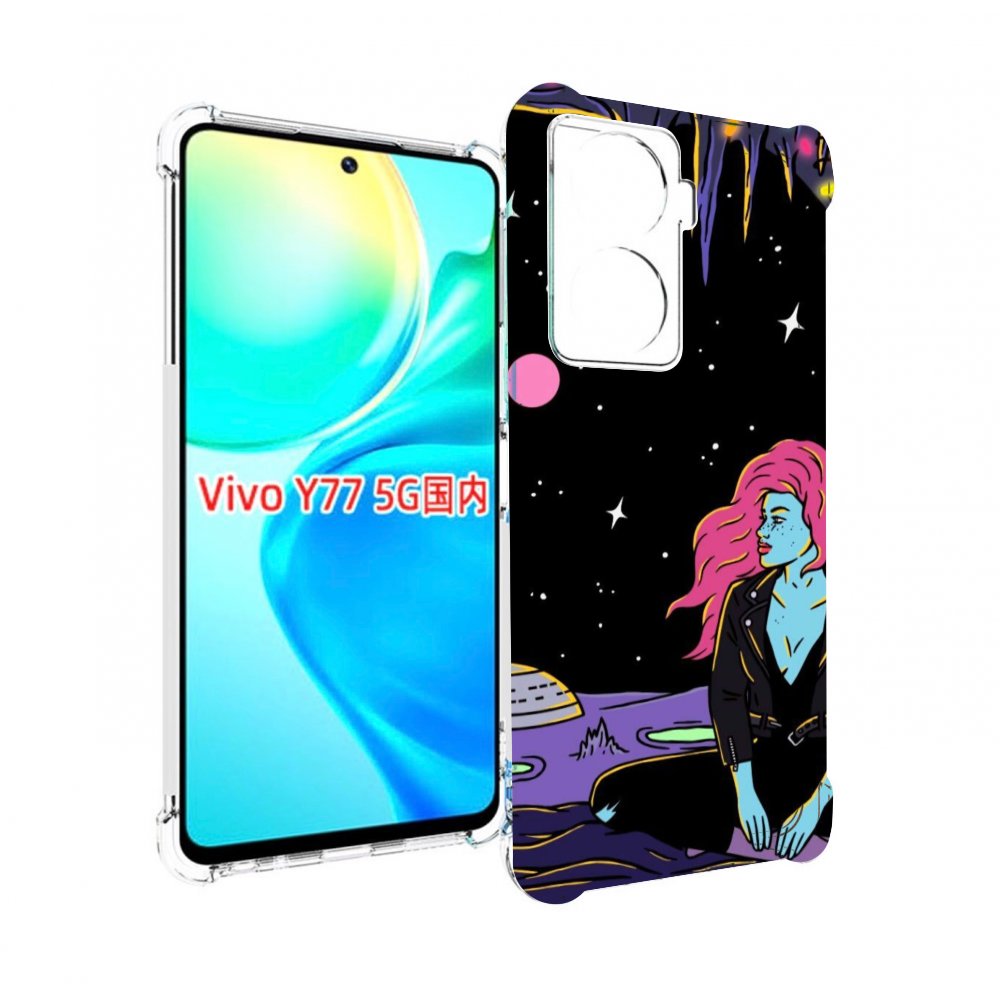 

Чехол MyPads девушка с красными волосами в космосе женский для Vivo Y77 5G, Прозрачный, Tocco