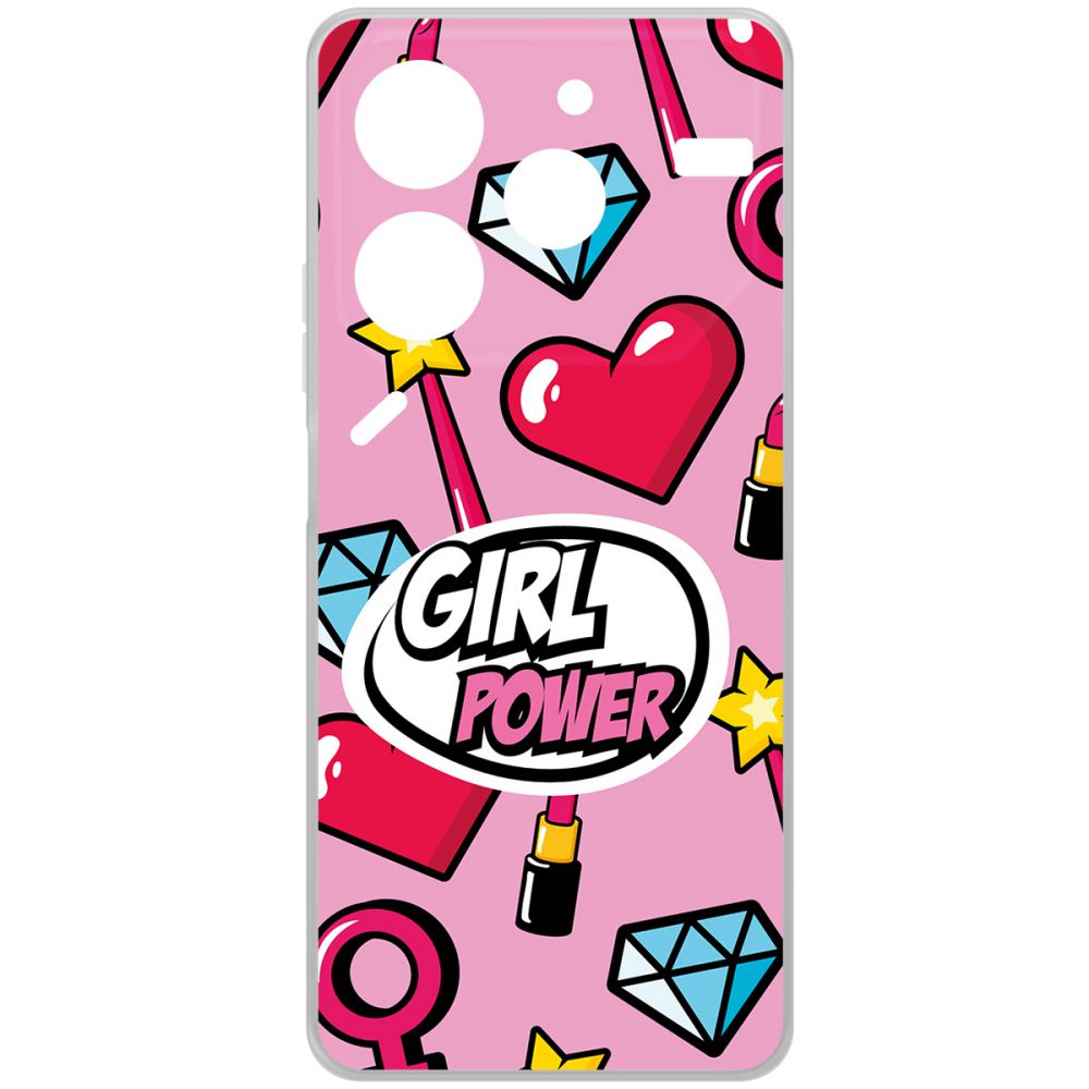 

Чехол-накладка Krutoff Clear Case Girl Power для Tecno Pova 6 Neo, Прозрачный