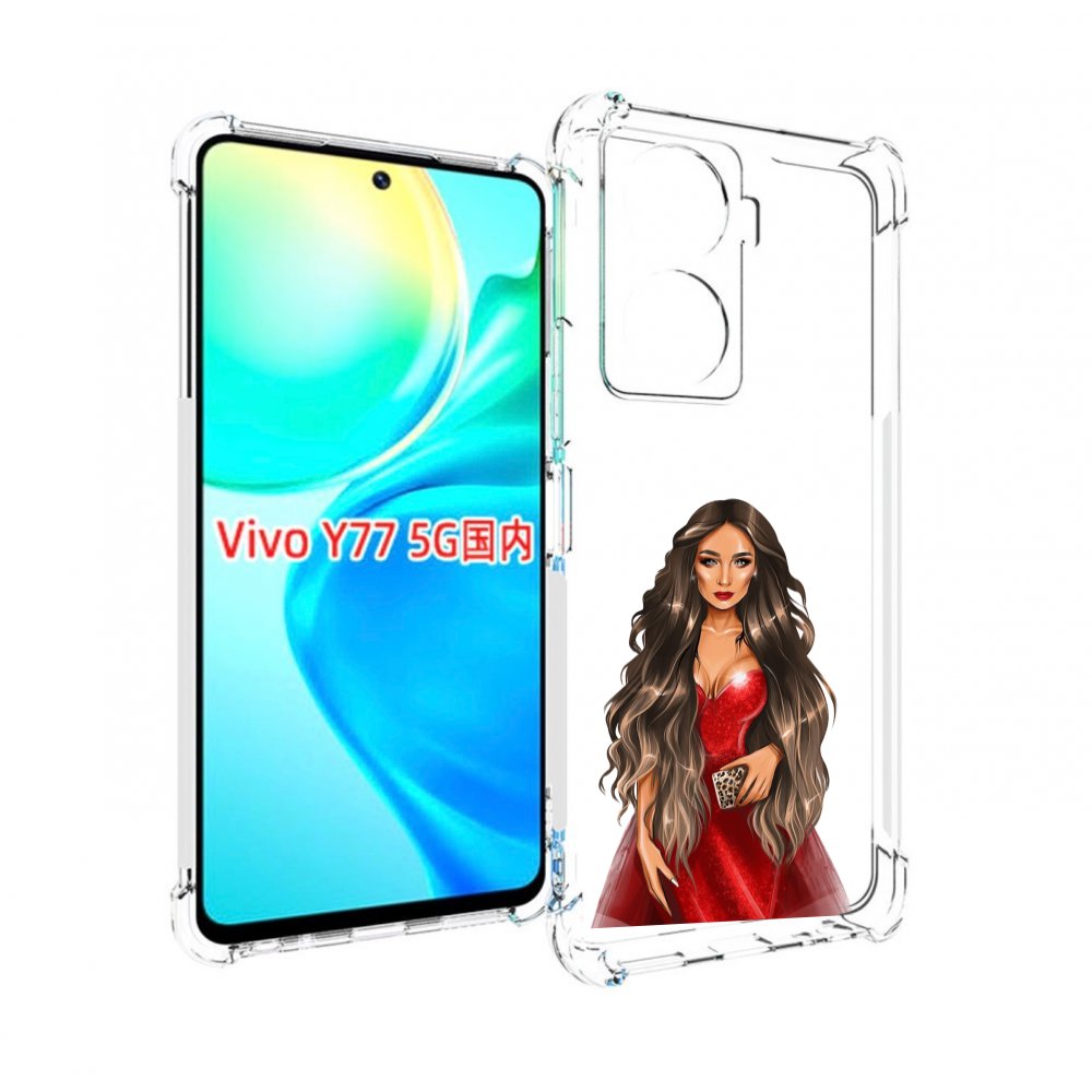 

Чехол MyPads девушка-в-вечернем-платье женский для Vivo Y77 5G, Прозрачный, Tocco