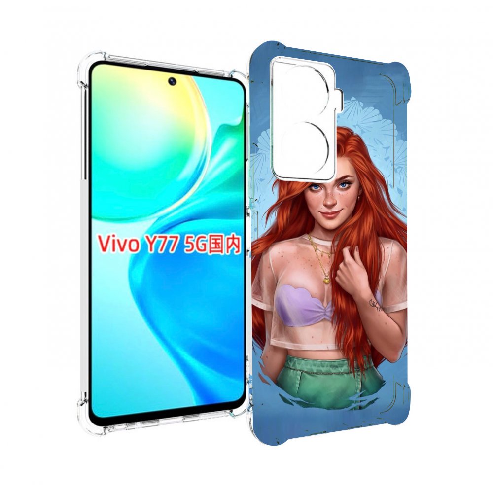 

Чехол MyPads девушка-в-голубом-фоне женский для Vivo Y77 5G, Прозрачный, Tocco