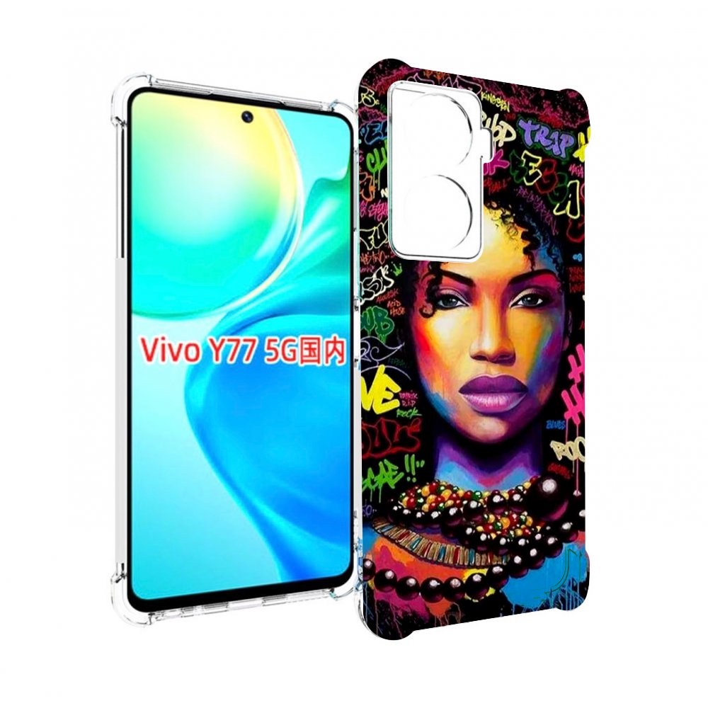 

Чехол MyPads девушка-в-граффити женский для Vivo Y77 5G, Прозрачный, Tocco