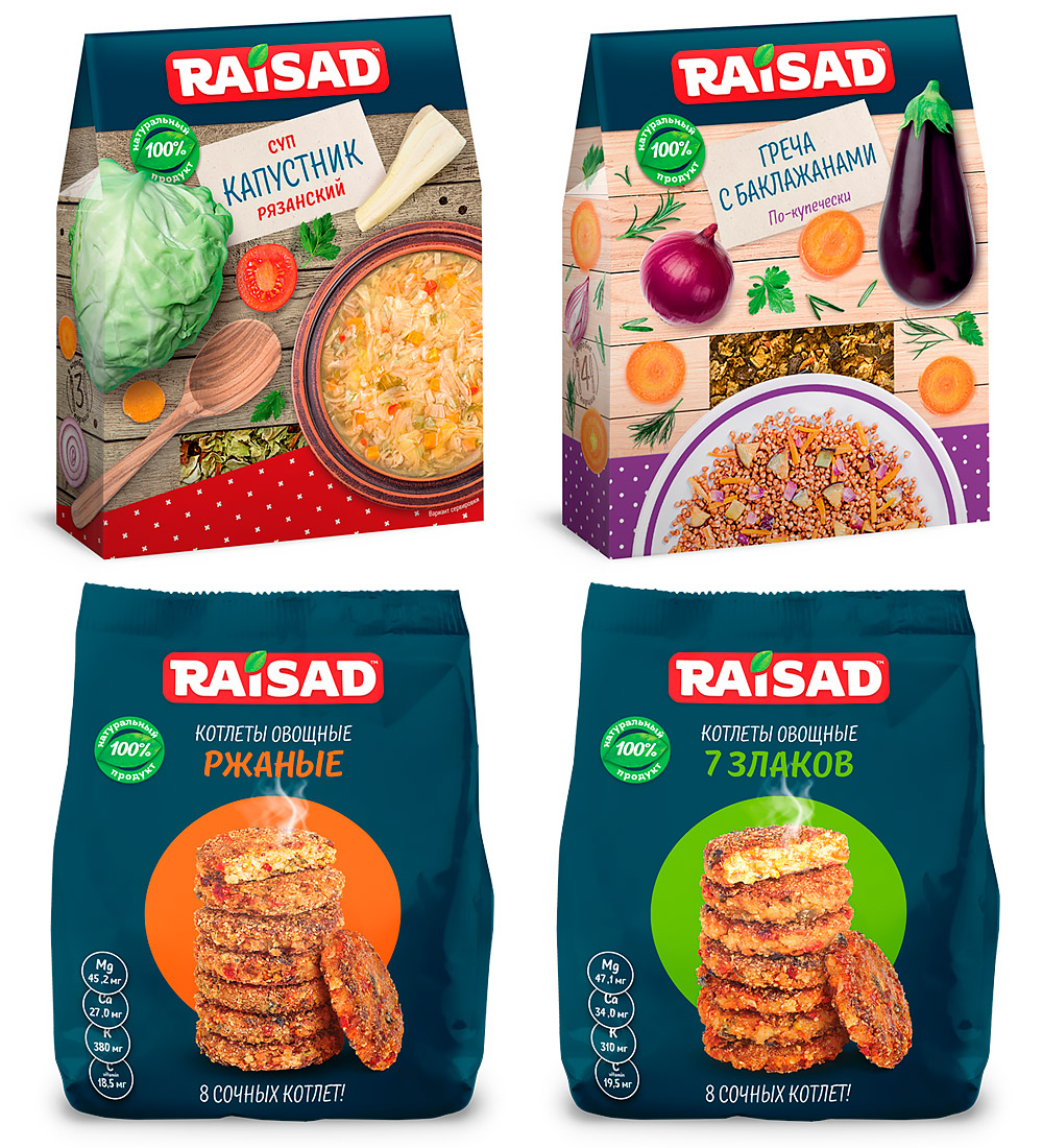 

Набор Котлеты овощные, суп, гарнир ТМ "RAISAD".