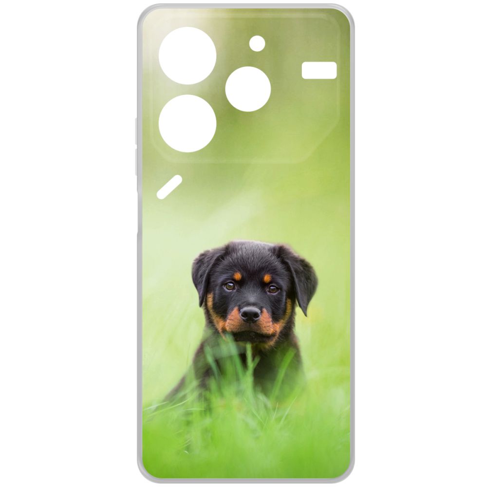 

Чехол-накладка Krutoff Clear Case Щенок ротвейлера для Tecno Pova 6 Neo, Прозрачный