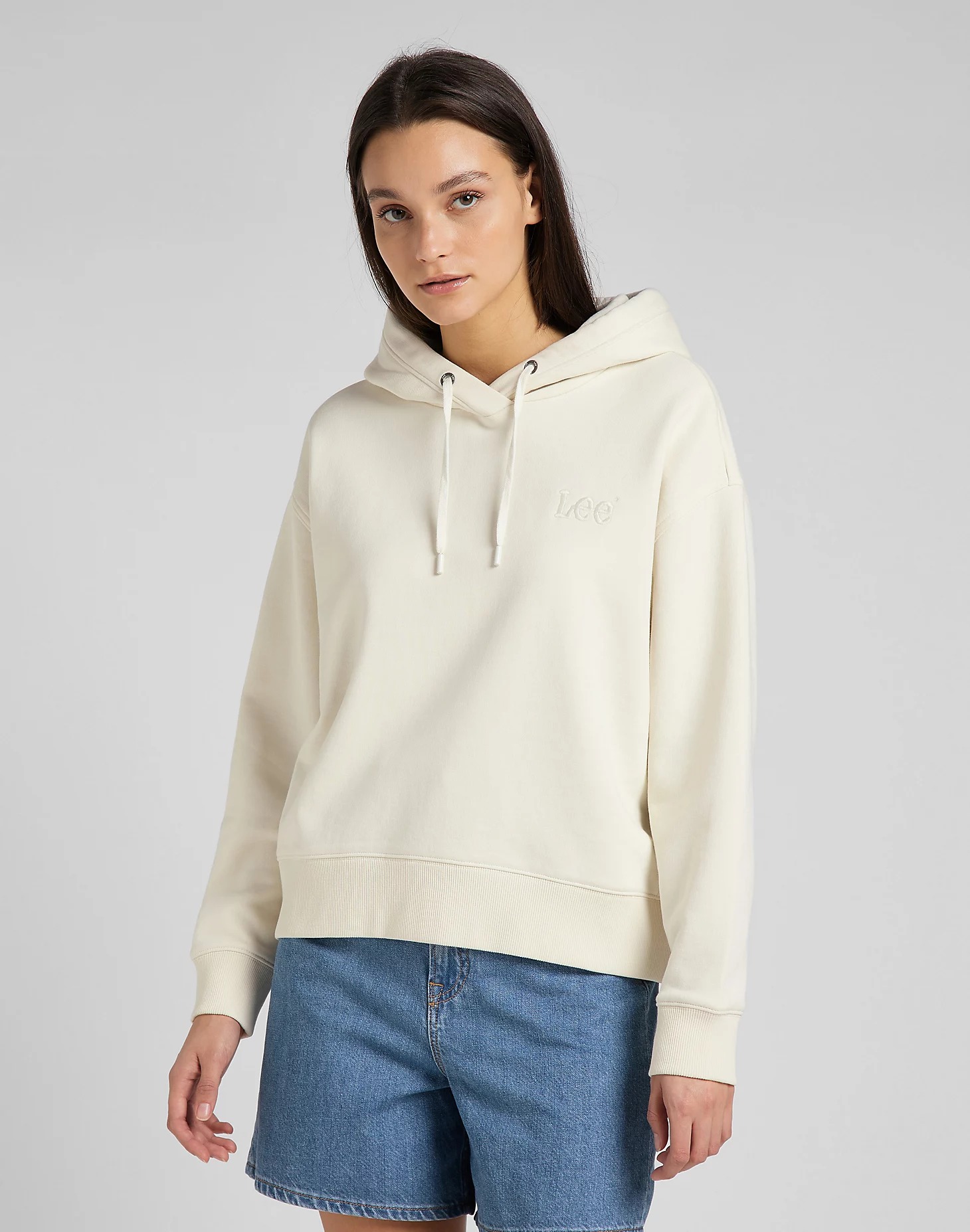 

Толстовка женская Lee L53PRYNQ белая XS, L53PRYNQ