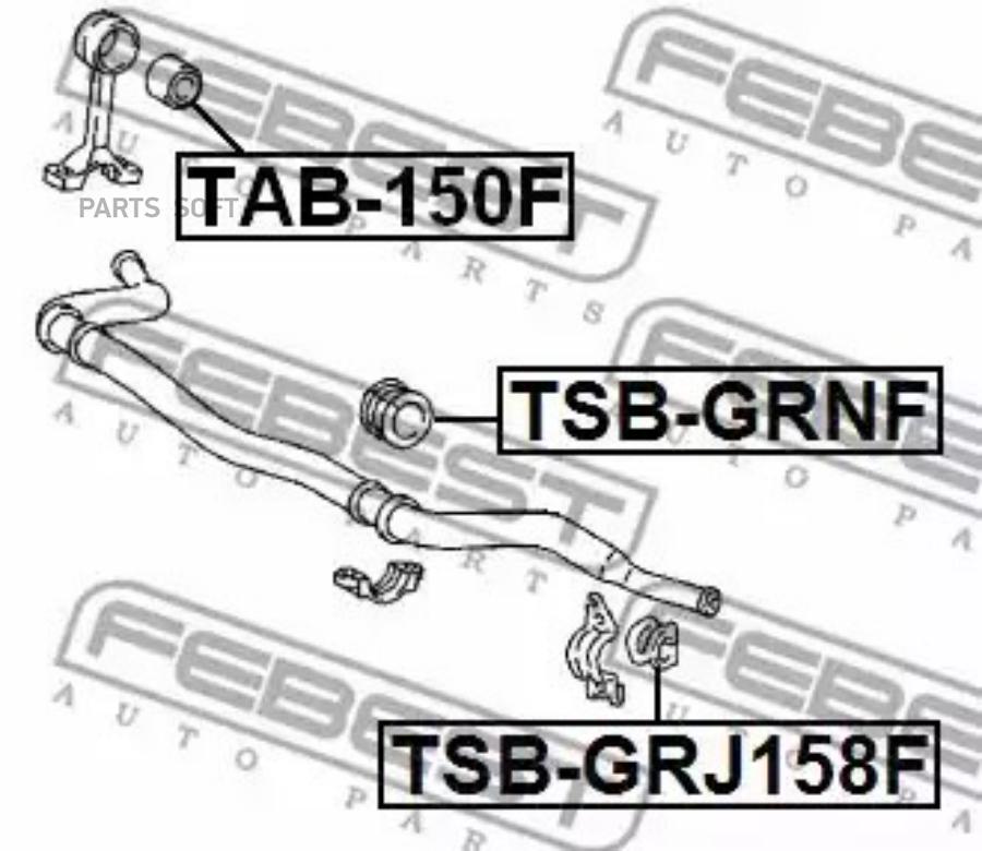 

Втулка стабилизатора переднего FEBEST TSB-GRJ158F