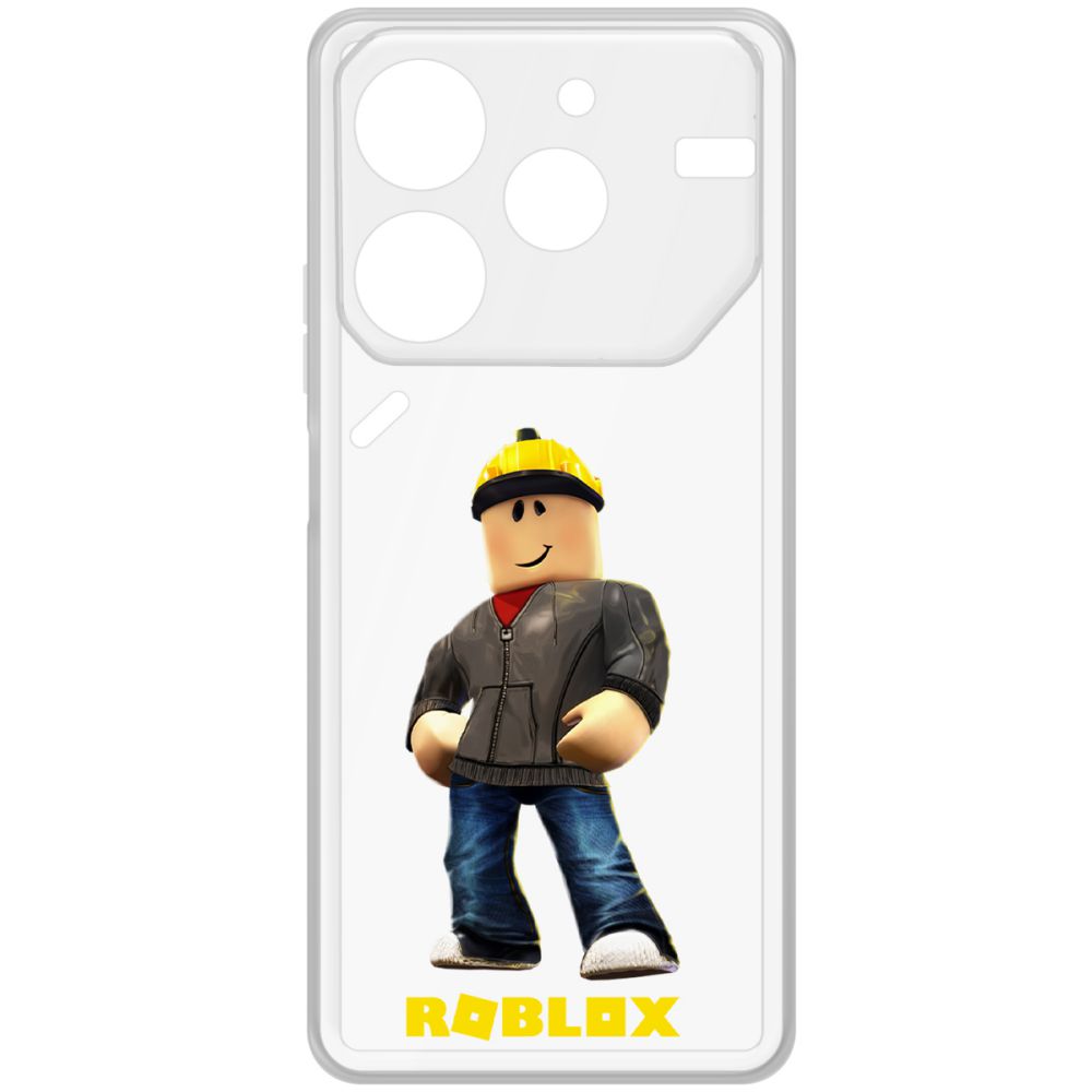 

Чехол-накладка Krutoff Clear Case Roblox-Строитель для Tecno Pova 6 Neo, Прозрачный
