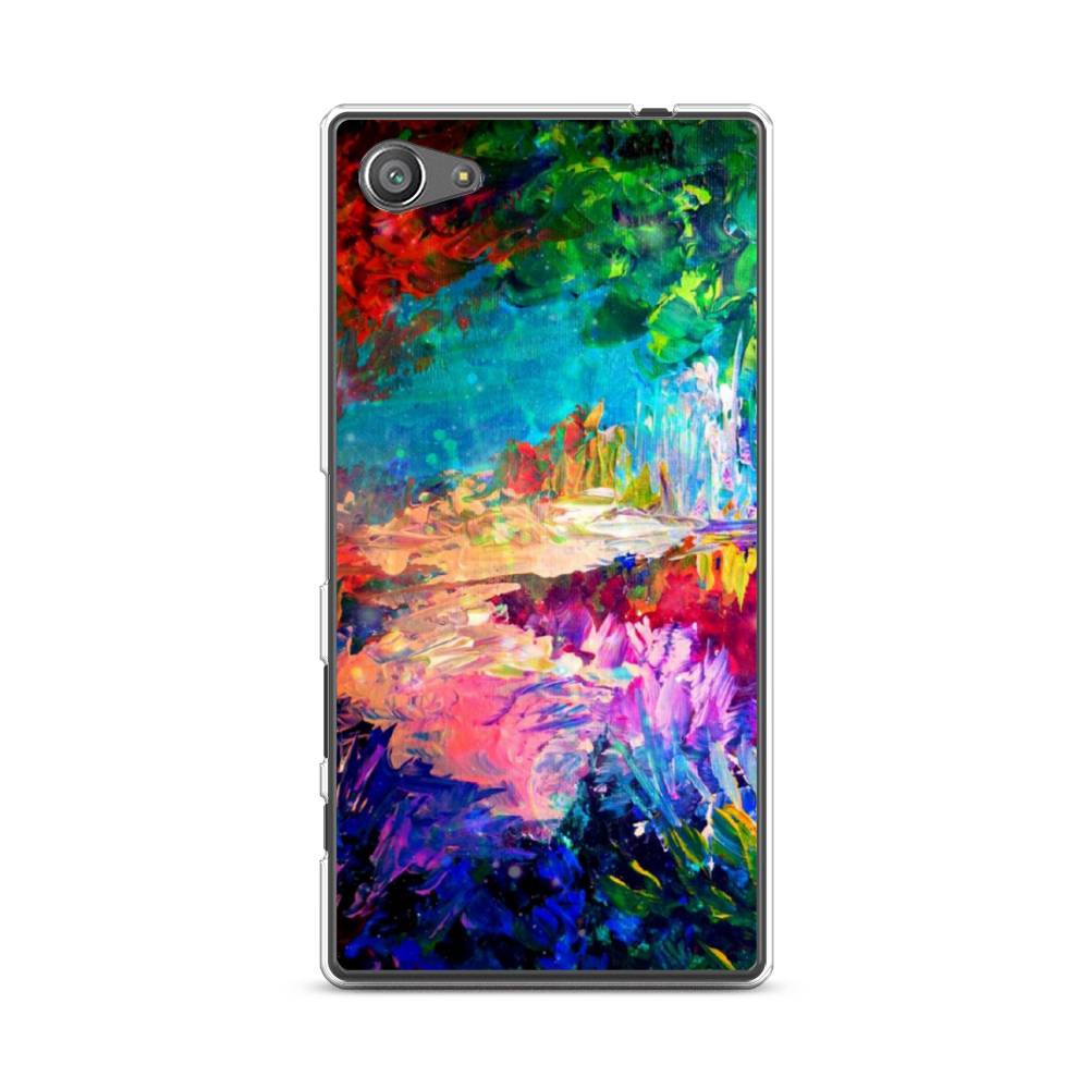 

Чехол для Sony Xperia Z5 compact "Лес-гуашь", Синий;розовый;зеленый, 52250-4