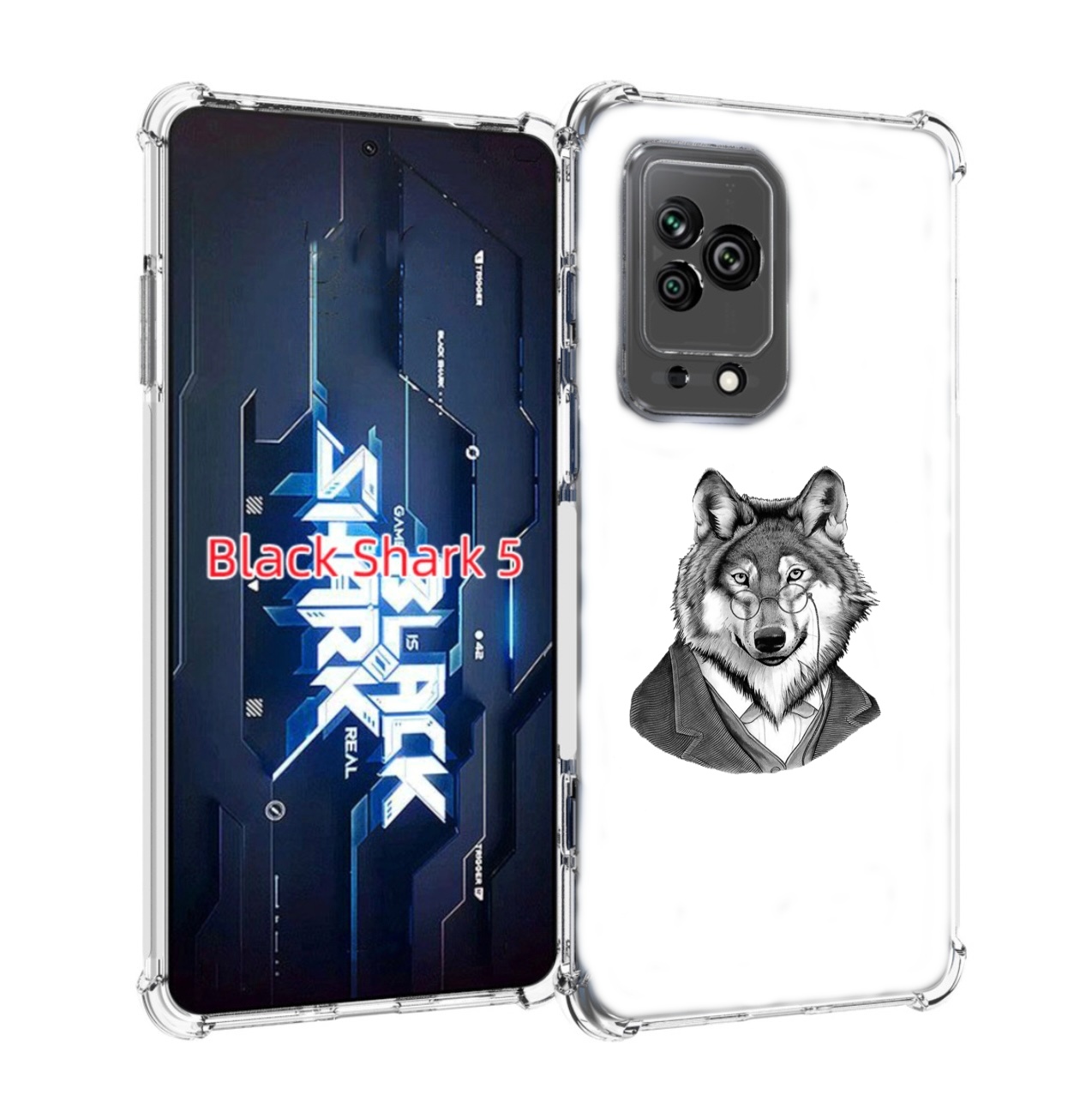 

Чехол MyPads волк в пиджаке для Xiaomi Black Shark 5, Прозрачный, Tocco