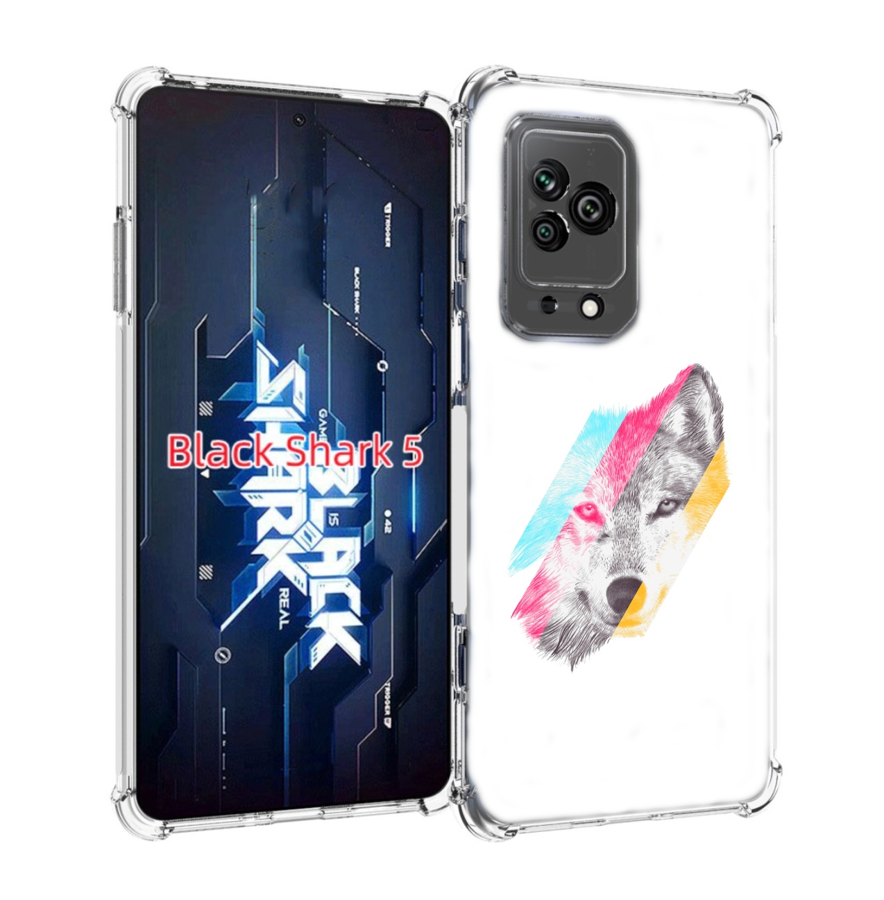 

Чехол MyPads волк градиент для Xiaomi Black Shark 5, Прозрачный, Tocco