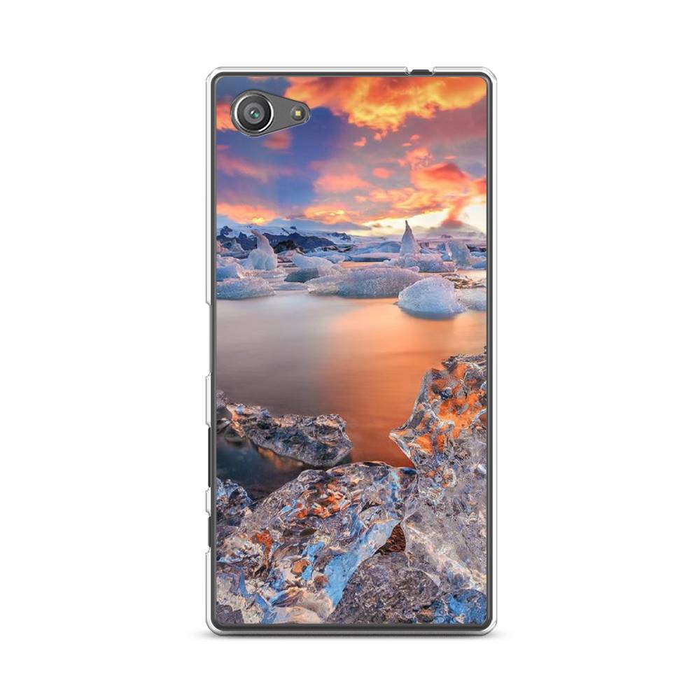 

Чехол для Sony Xperia Z5 compact "Ледники", Синий;оранжевый, 52250-2