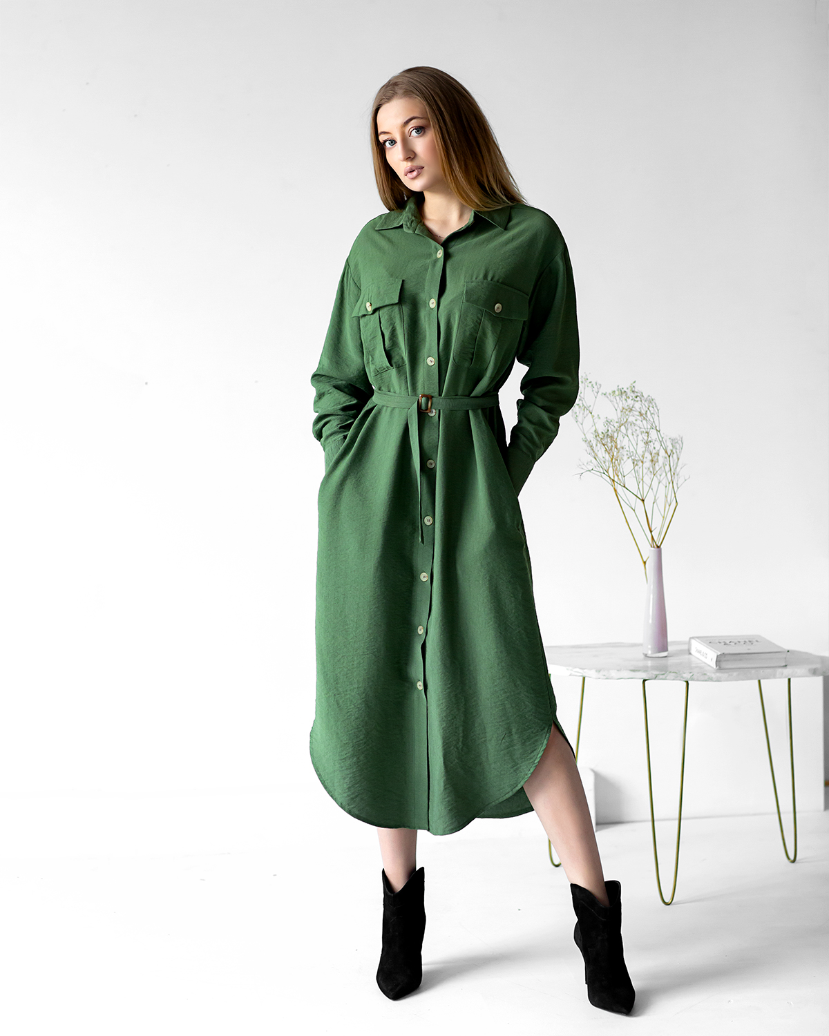 

Платье женское Poli-Dress Мили зеленое 50, Мили