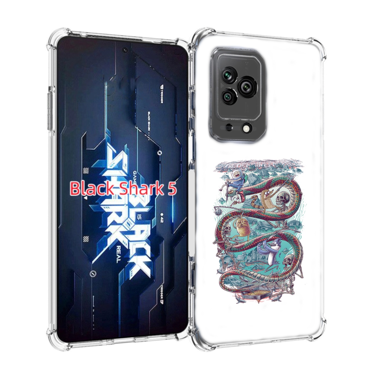 

Чехол MyPads время приключений страшилка для Xiaomi Black Shark 5, Прозрачный, Tocco