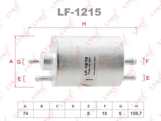 

Фильтр Топливный LYNXauto LF1215