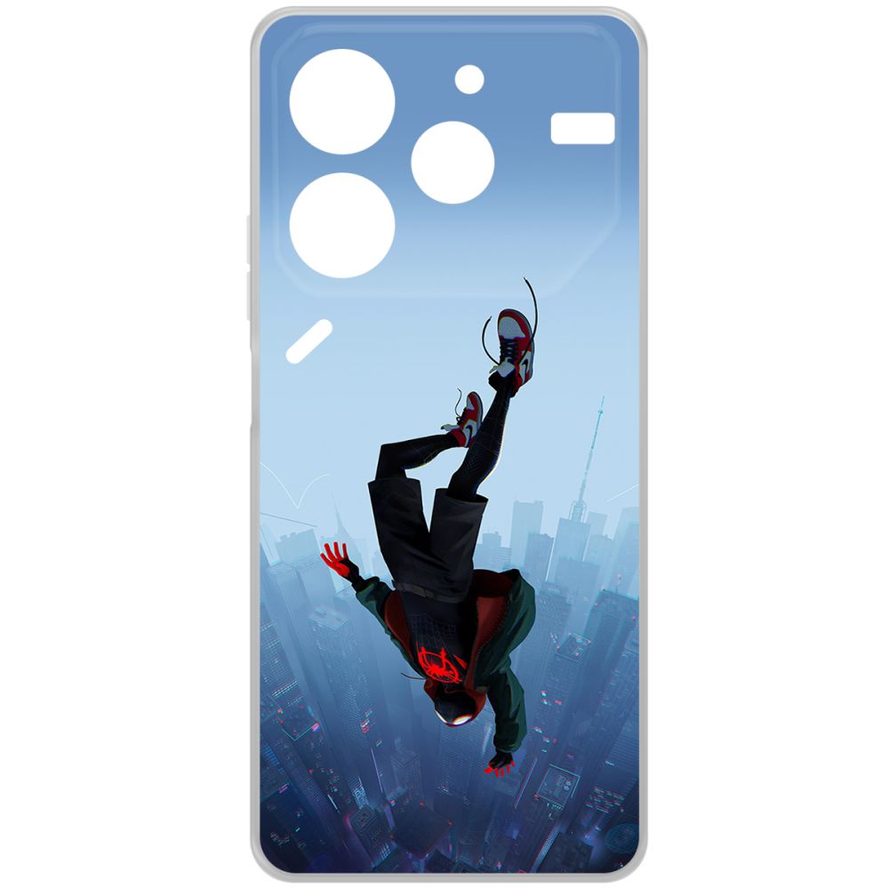 

Чехол-накладка Krutoff Clear Case Человек-Паук. Майлз Моралес для Tecno Pova 6 Neo, Прозрачный