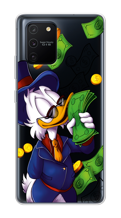 

Чехол на Samsung Galaxy S10 Lite/A91 "Scrooge McDuck with Money", Синий;зеленый;белый, 210050-6