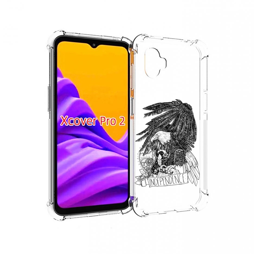 

Чехол MyPads черно белый сокол для Samsung Galaxy Xcover Pro 2, Прозрачный, Tocco