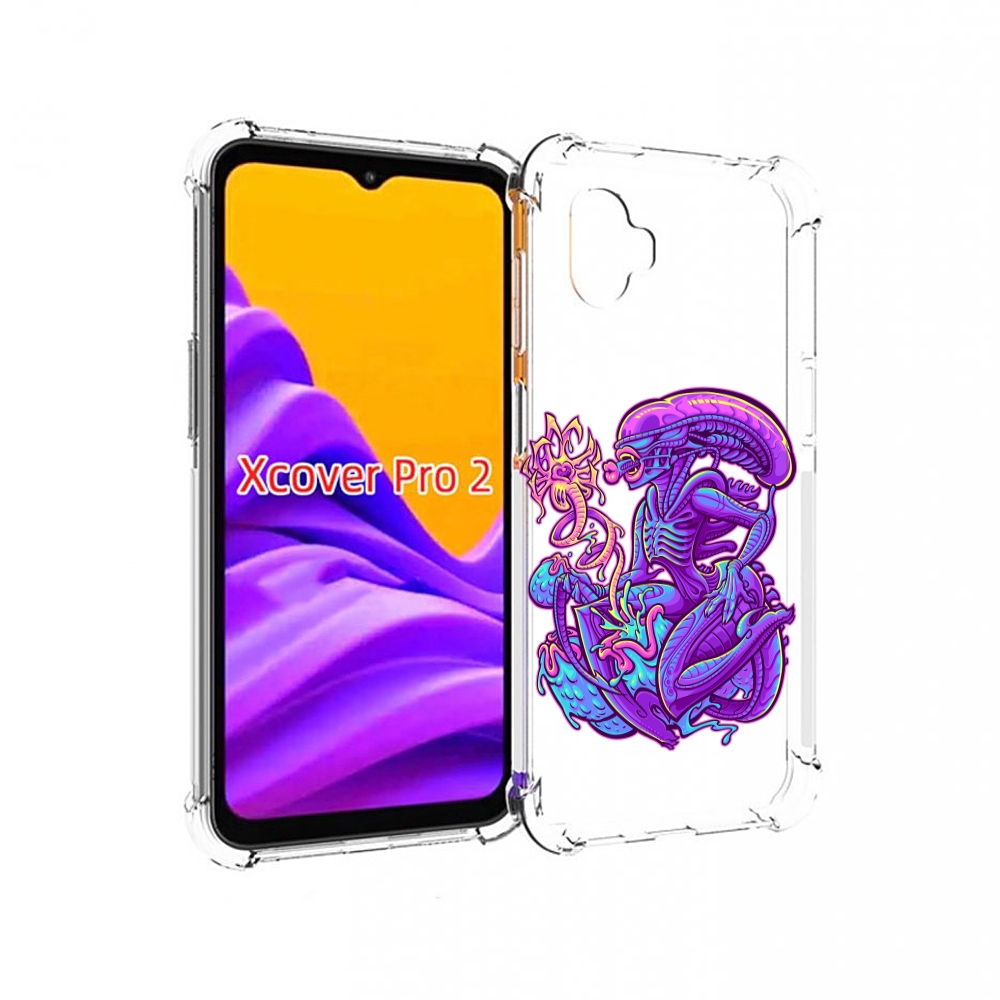 

Чехол MyPads чужой фиолетовый цвет для Samsung Galaxy Xcover Pro 2, Прозрачный, Tocco