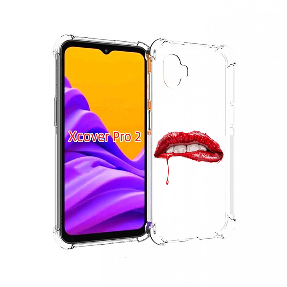 

Чехол MyPads яркие красные губы для Samsung Galaxy Xcover Pro 2, Прозрачный, Tocco