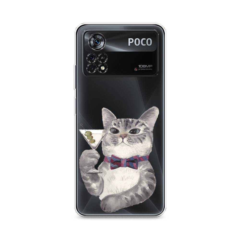 

Силиконовый чехол "Кот джентльмен" на Xiaomi Poco X4 Pro 5G, Кот джентльмен