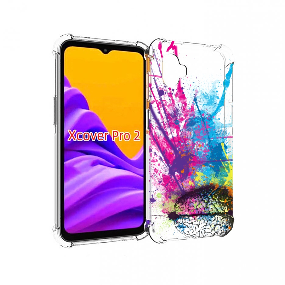 

Чехол MyPads яркий красочный мозг для Samsung Galaxy Xcover Pro 2, Прозрачный, Tocco