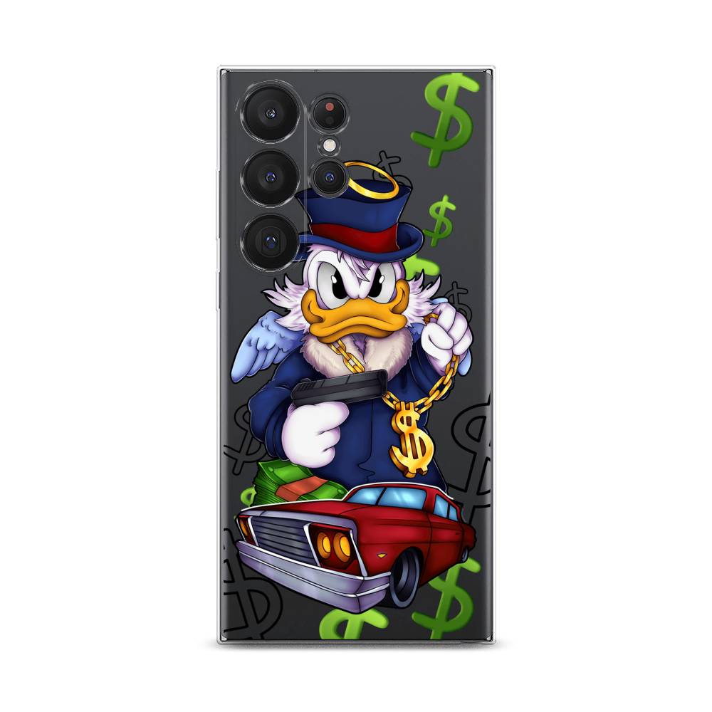 

Чехол на Samsung Galaxy S23 Ultra 5G "Scrooge McDuck with a Gold Chain", Красный;синий;белый, 2107550-6