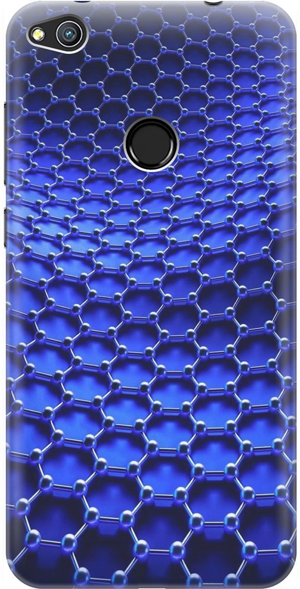 

Чехол на Honor 8 Lite/Huawei P8 Lite (2017) "Молекулярная цепь", Синий;черный, 1447