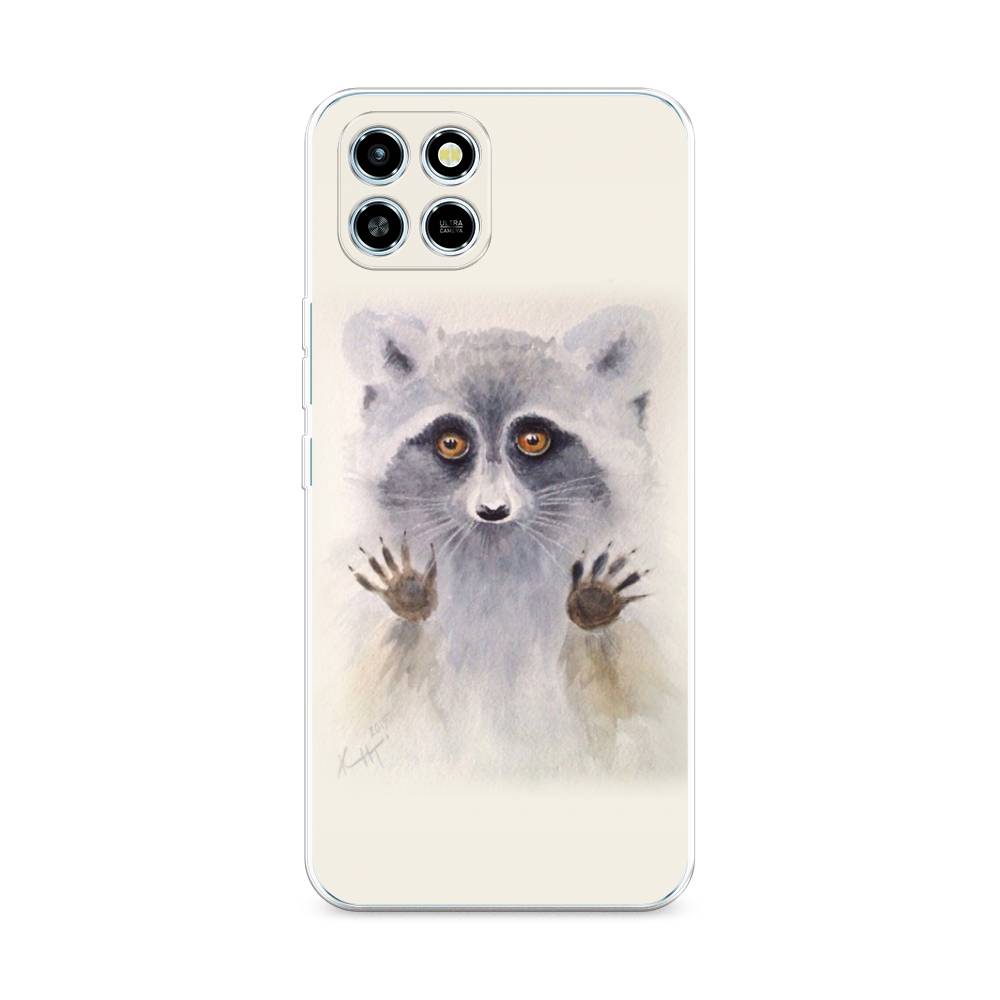 

Чехол для Infinix Smart 6 HD "Енот за стеклом", Бежевый;серый, 3101650-4