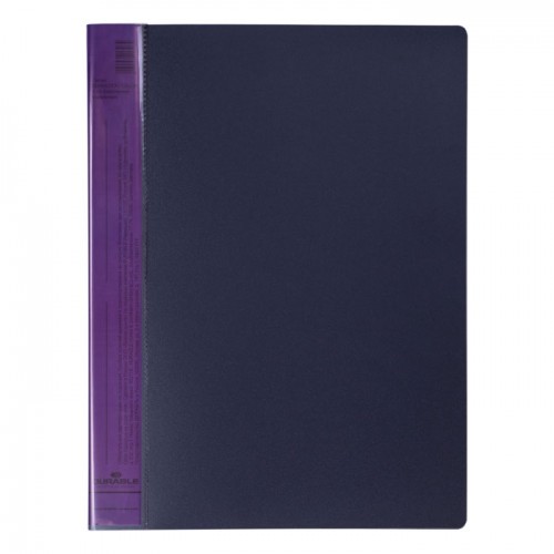 

Папка Duralook Color с прозрач.вклад., 20л., фиолетовый, А4, 700мкр, 30шт/кор