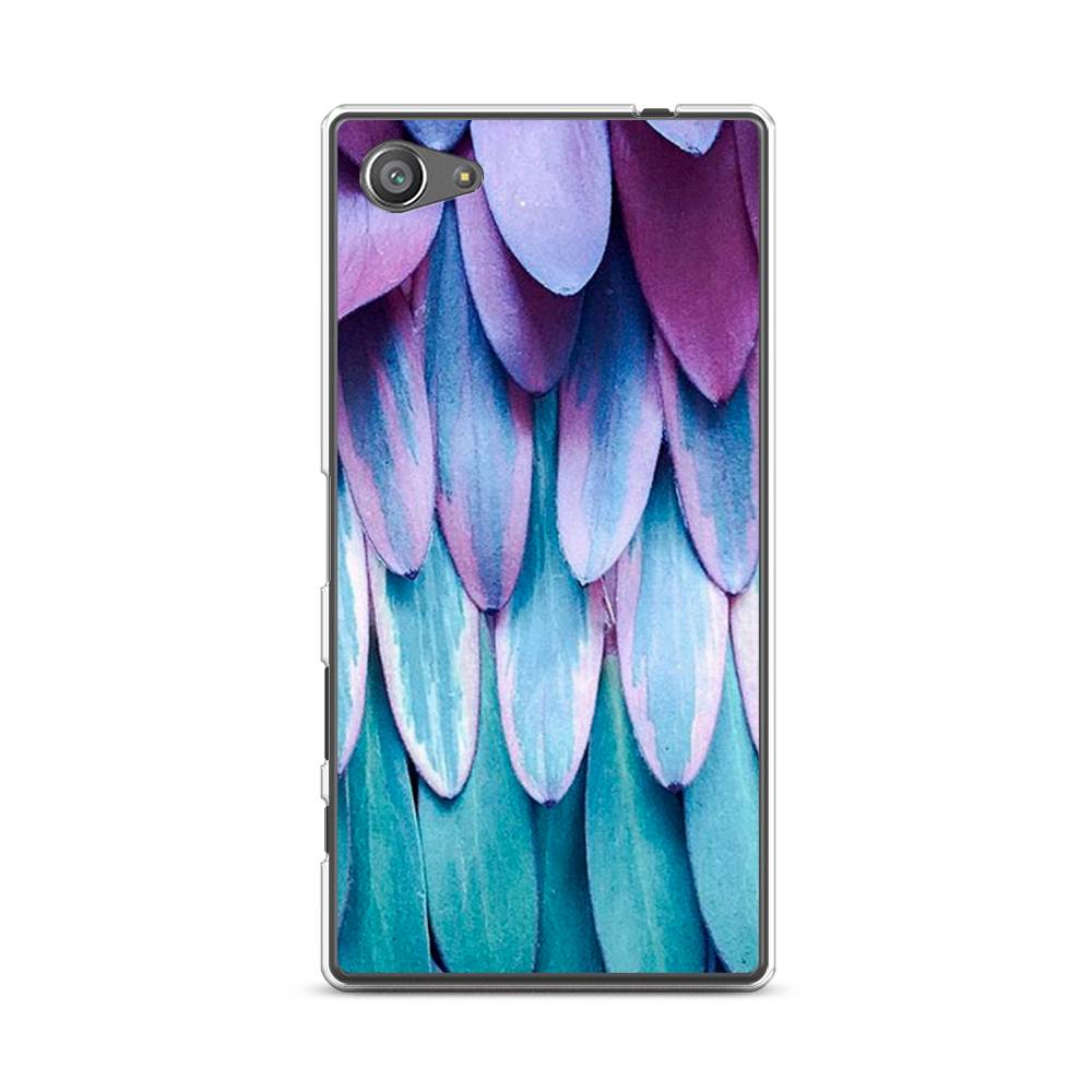 

Чехол для Sony Xperia Z5 compact "Синее перо", Фиолетовый;голубой, 52250-3