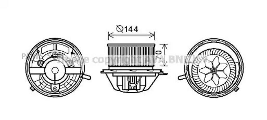 AVA Вентилятор салона AVA MS8607