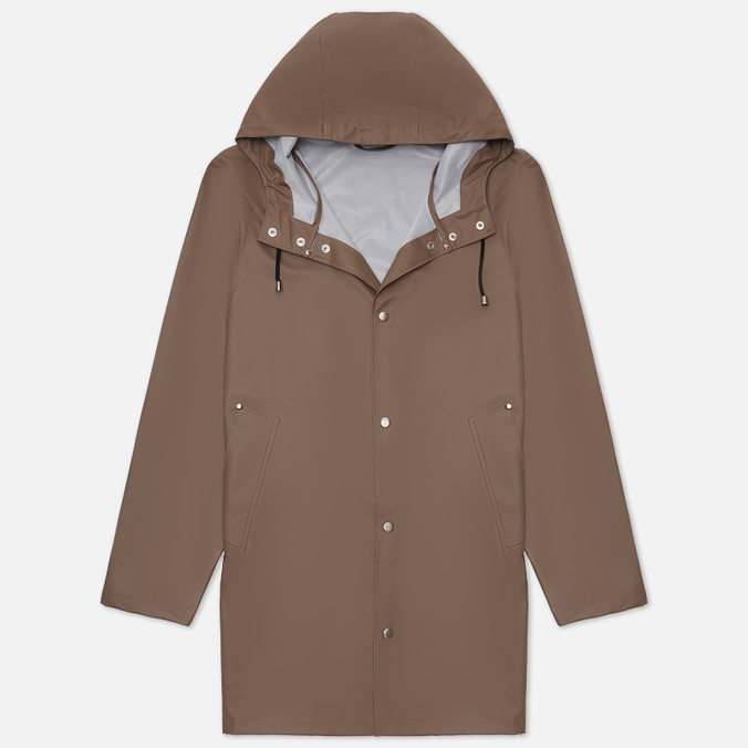 

Мужская куртка дождевик Stutterheim Stockholm Lightweight коричневый, Размер XL, Stockholm Lightweight