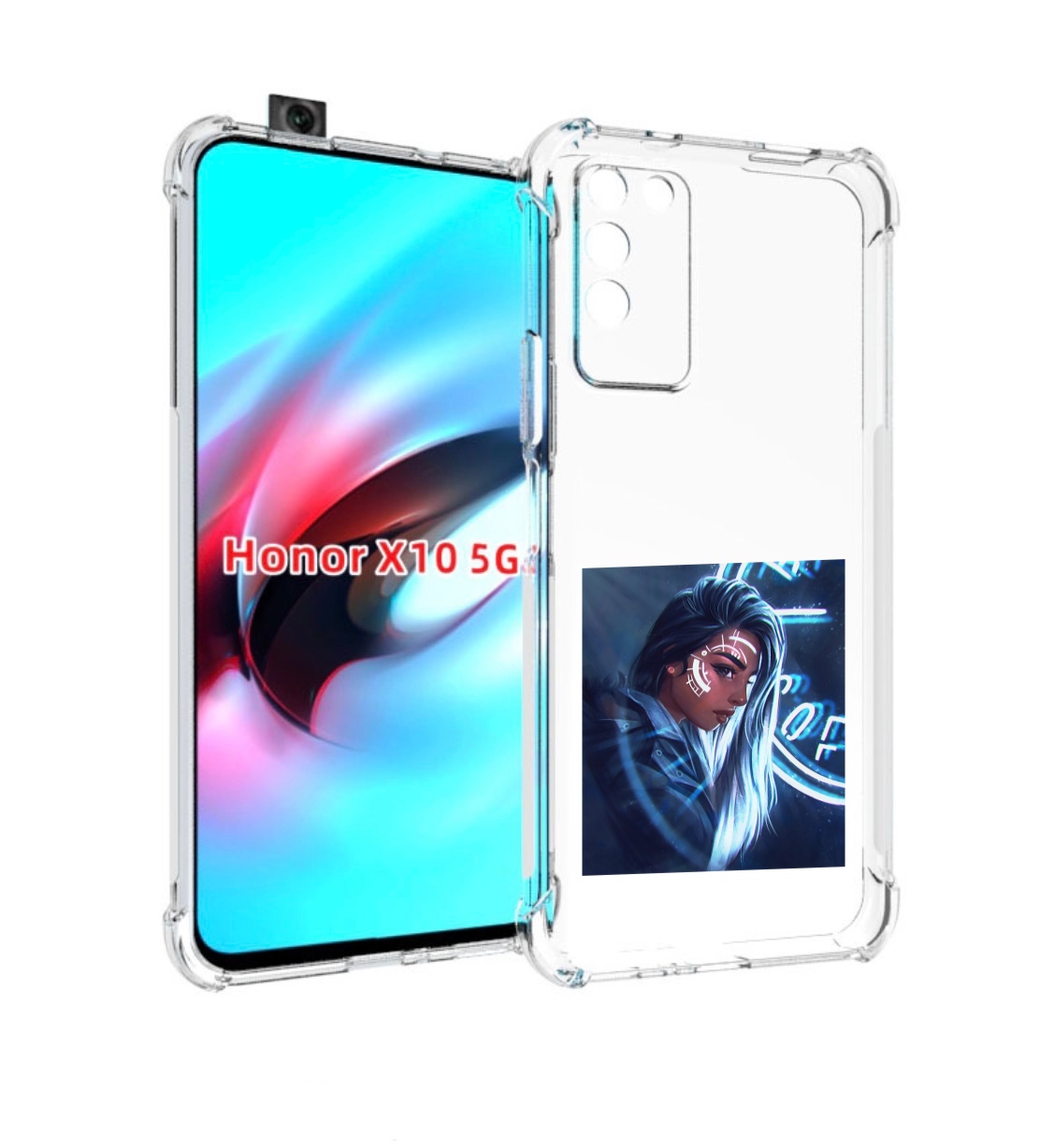 

Чехол MyPads девушка-из-антарктиды женский для Honor X10, Прозрачный, Tocco