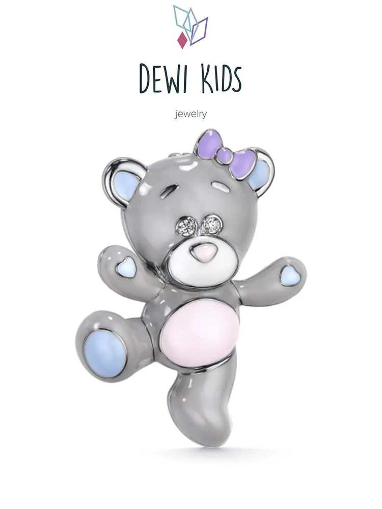 Брошь из серебра DEWI KIDS 901082339 фианитэмаль 3420₽