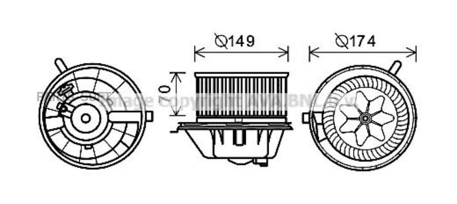 Вентилятор отопителя Audi A3A3 Sportback 0313 Skoda Octavia IIOctavia II Combi 0413 VW 7260₽