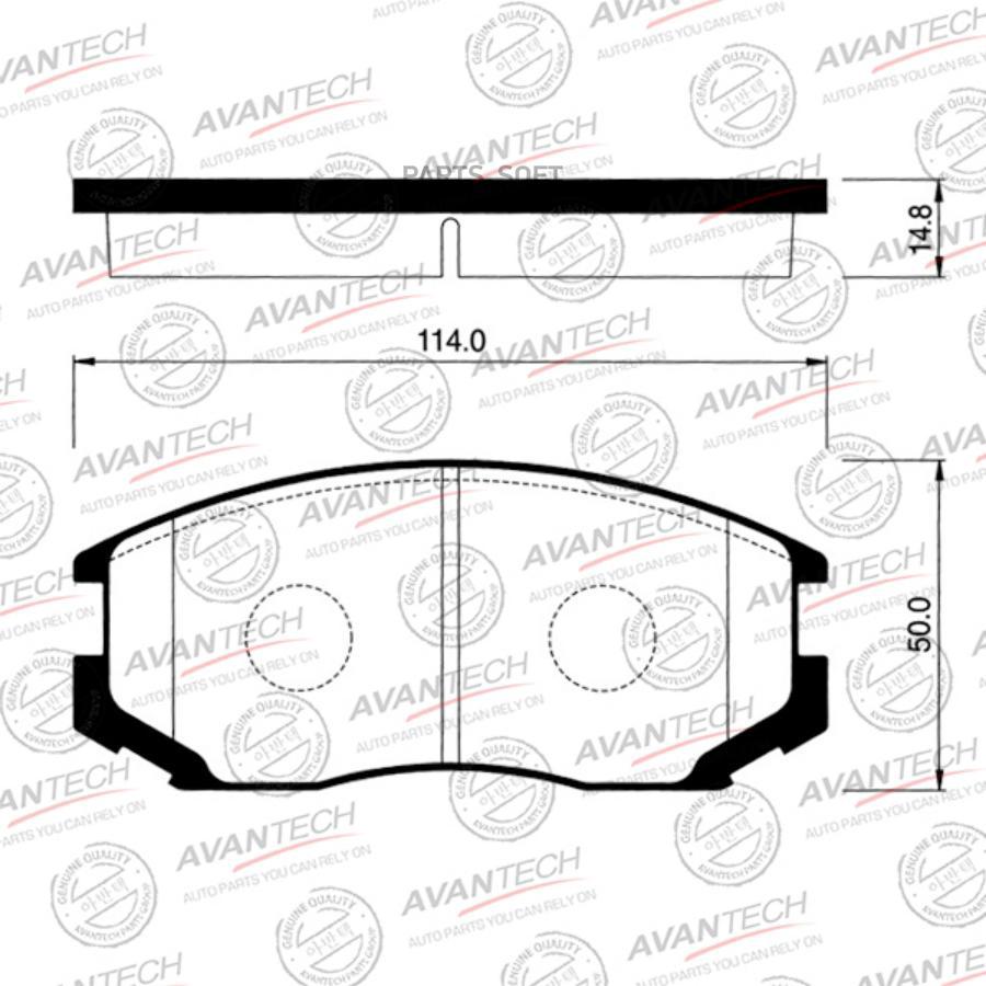 

Тормозные колодки AVANTECH дисковые AV428