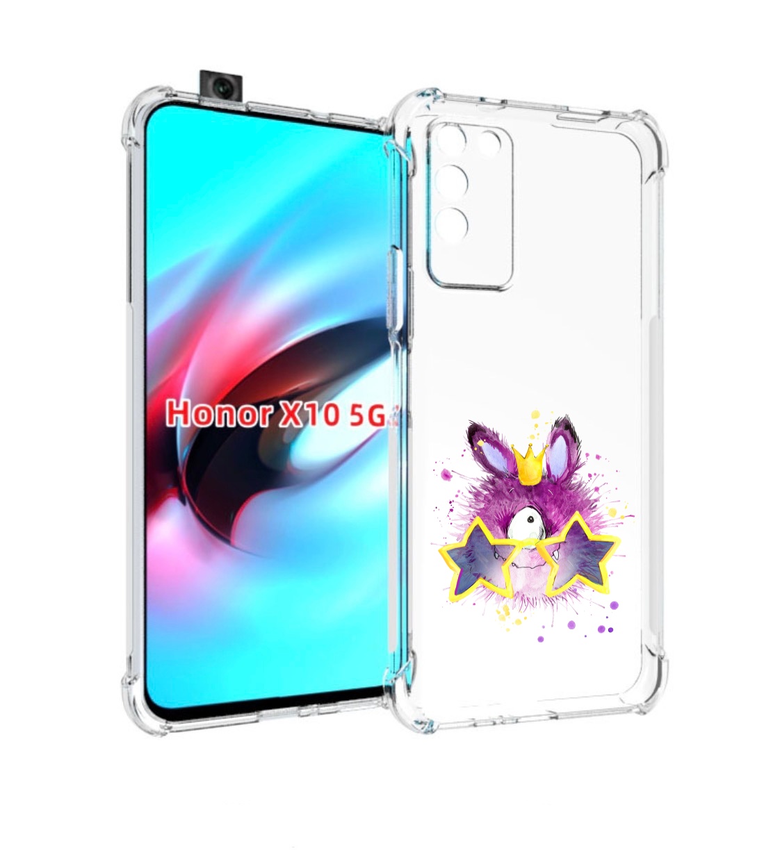 

Чехол MyPads Шуршуля для Honor X10, Прозрачный, Tocco