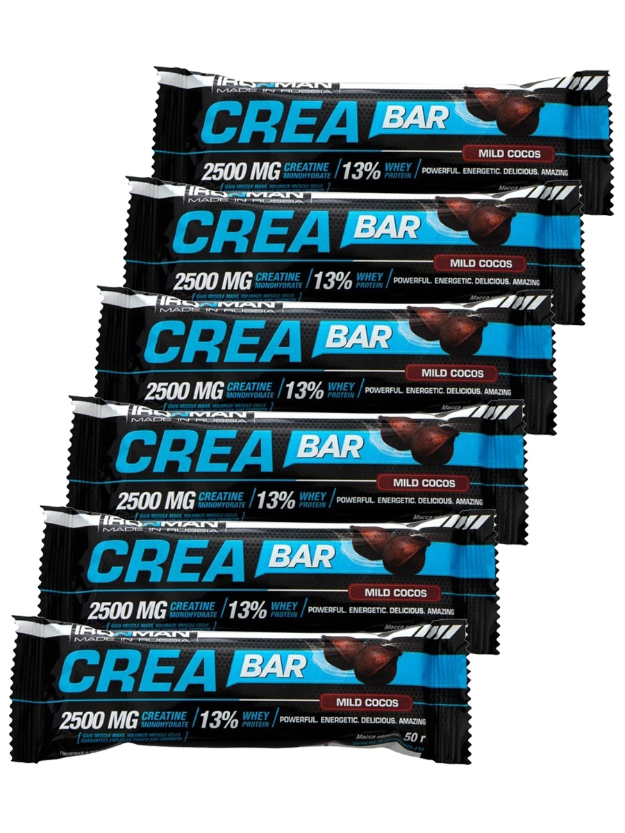 

Ironman Crea Protein bar (Кокос) 6х50г