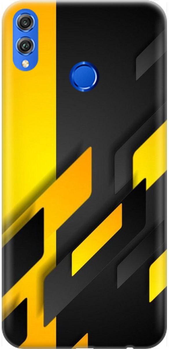 

Силиконовый чехол на Honor 8X 8Х с принтом "Черно-желтая абстракция", Желтый;черный, 1449