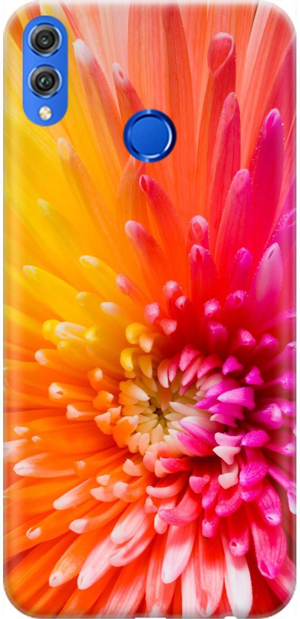 

Силиконовый чехол на Honor 8X 8Х с принтом "Розовая хризантема", Оранжевый;розовый, 1449