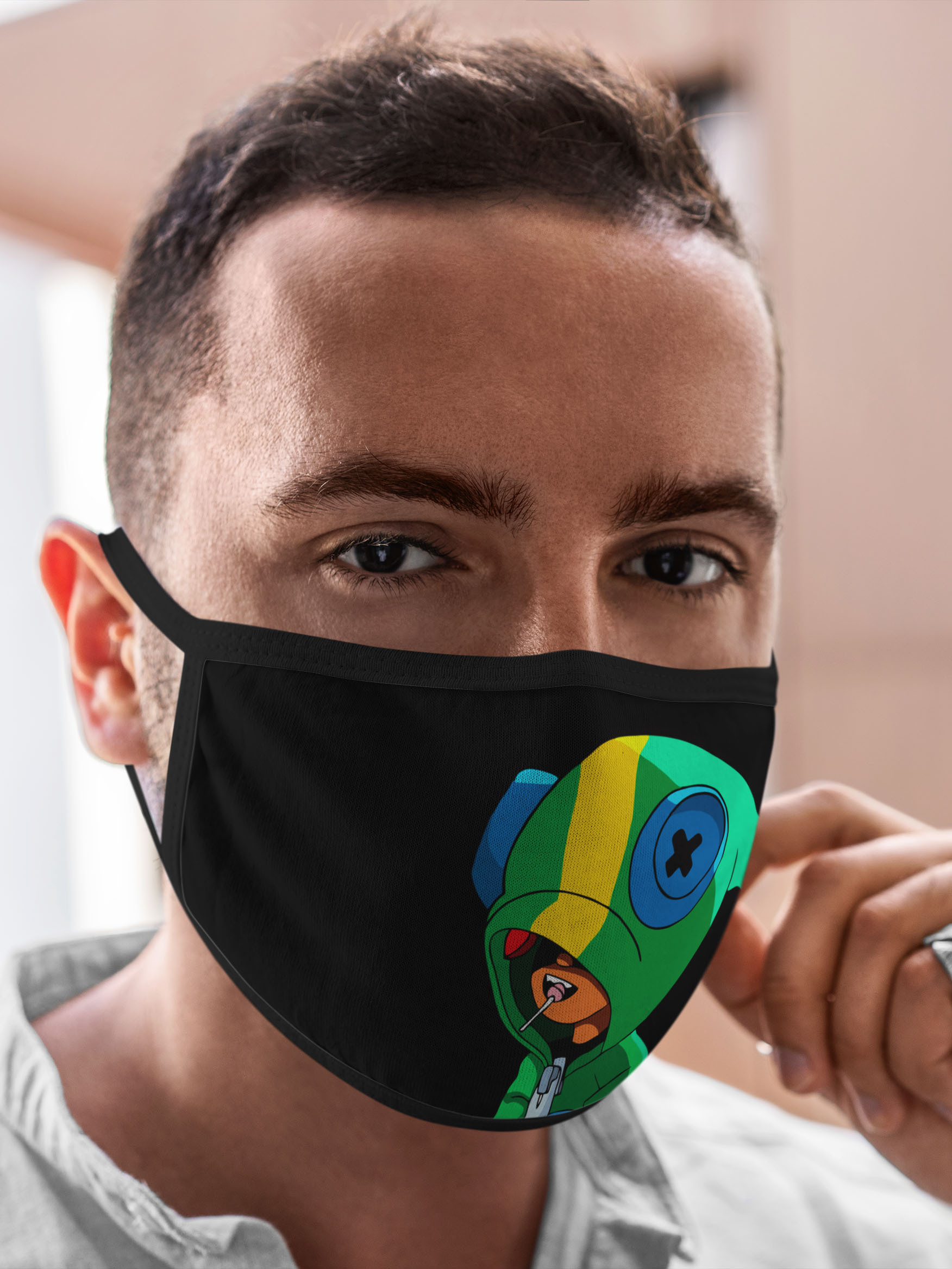 

Многоразовая маска унисекс Burnettie Brawl Stars Leon, Разноцветный, Brawl Stars Leon