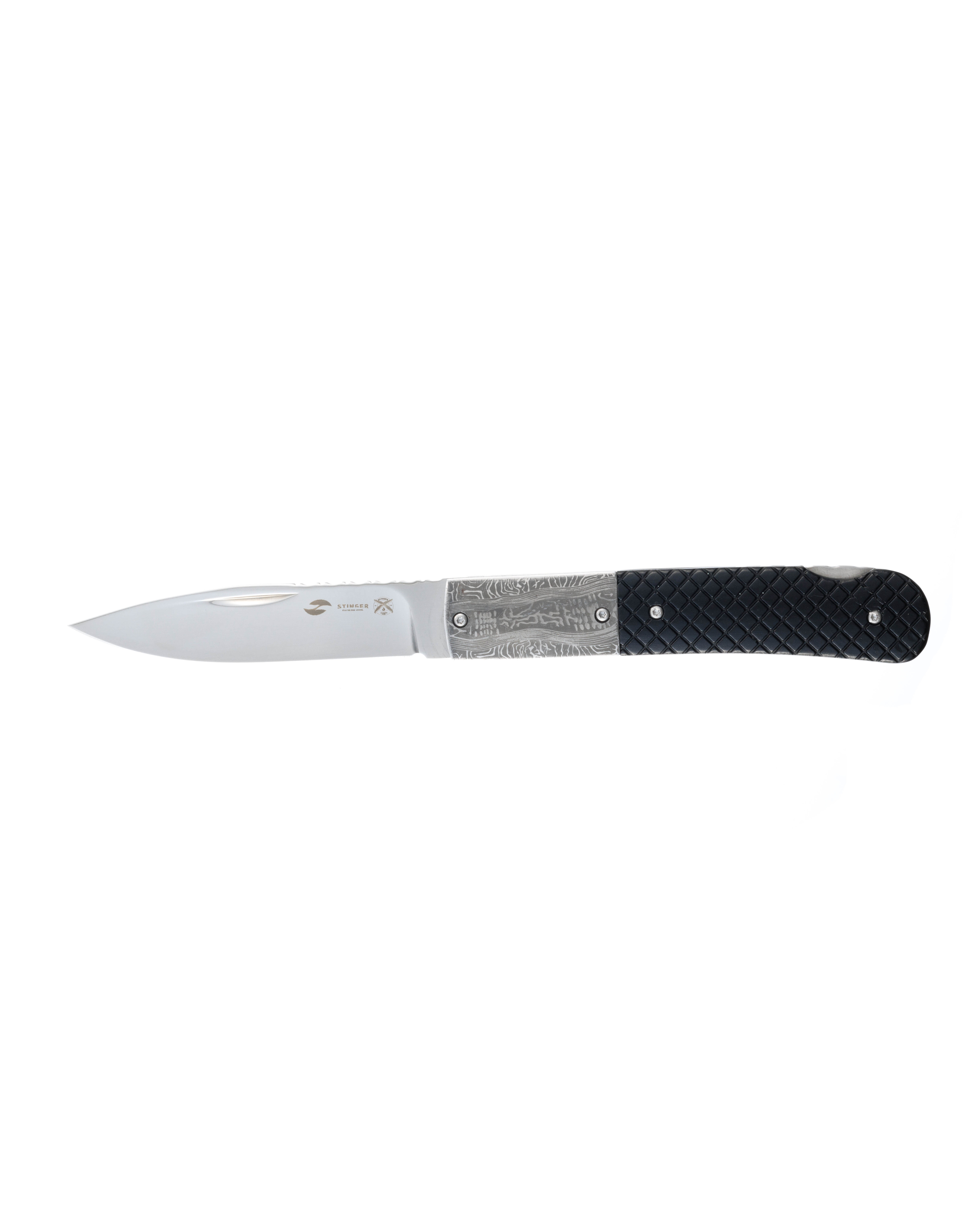 Нож складной Stinger FB3021 с клипом, клинок 100 мм, рукоять сталь и алюминий, с чехлом