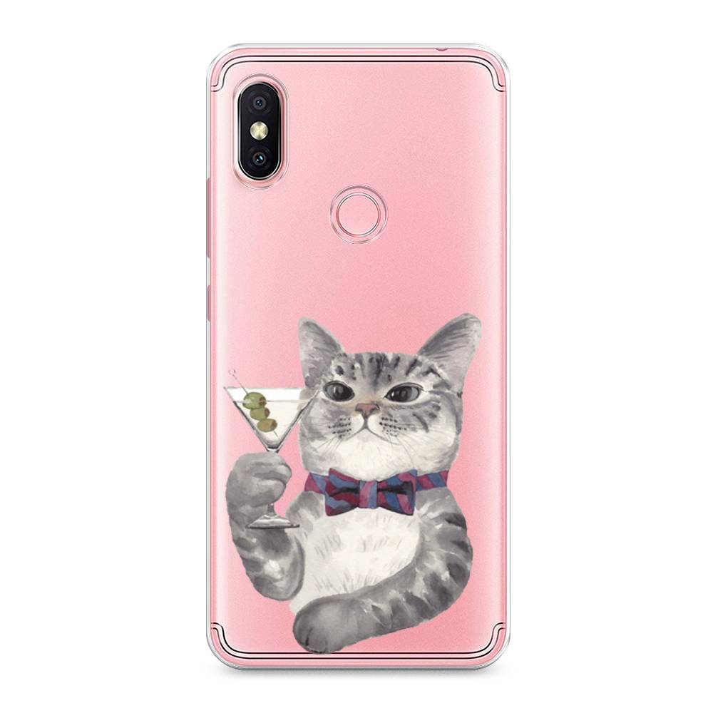 фото Силиконовый чехол "кот джентльмен" на xiaomi redmi s2 (redmi y2) awog