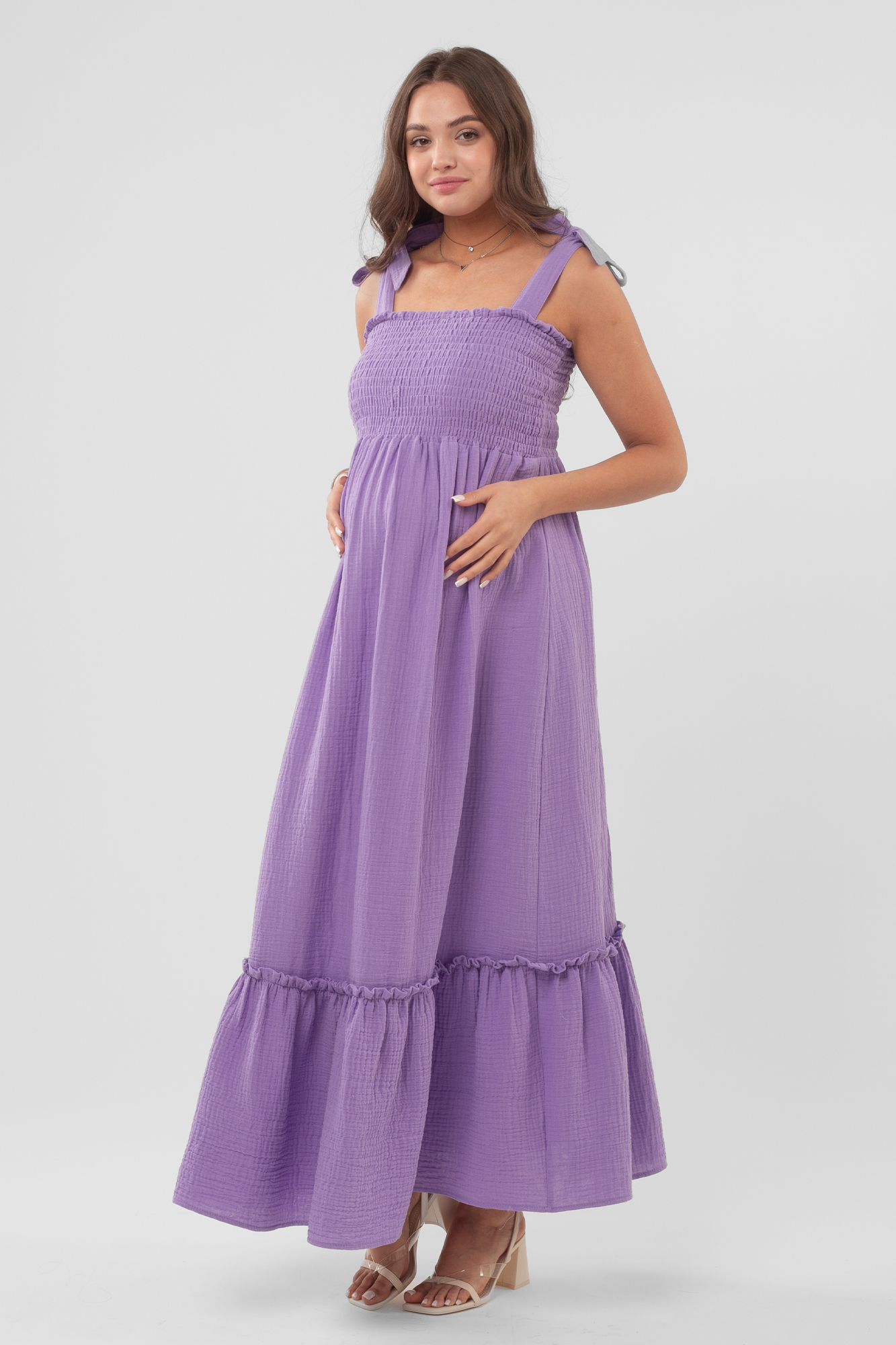 Платье для беременных женское Mama's fantasy 08-41022MF фиолетовое 44 RU
