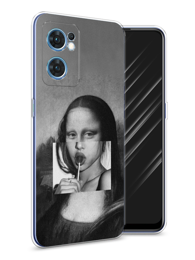 

Чехол Awog на Oppo Find X5 Lite "Mona Lisa sucking lollipop", Разноцветный, 259850-9