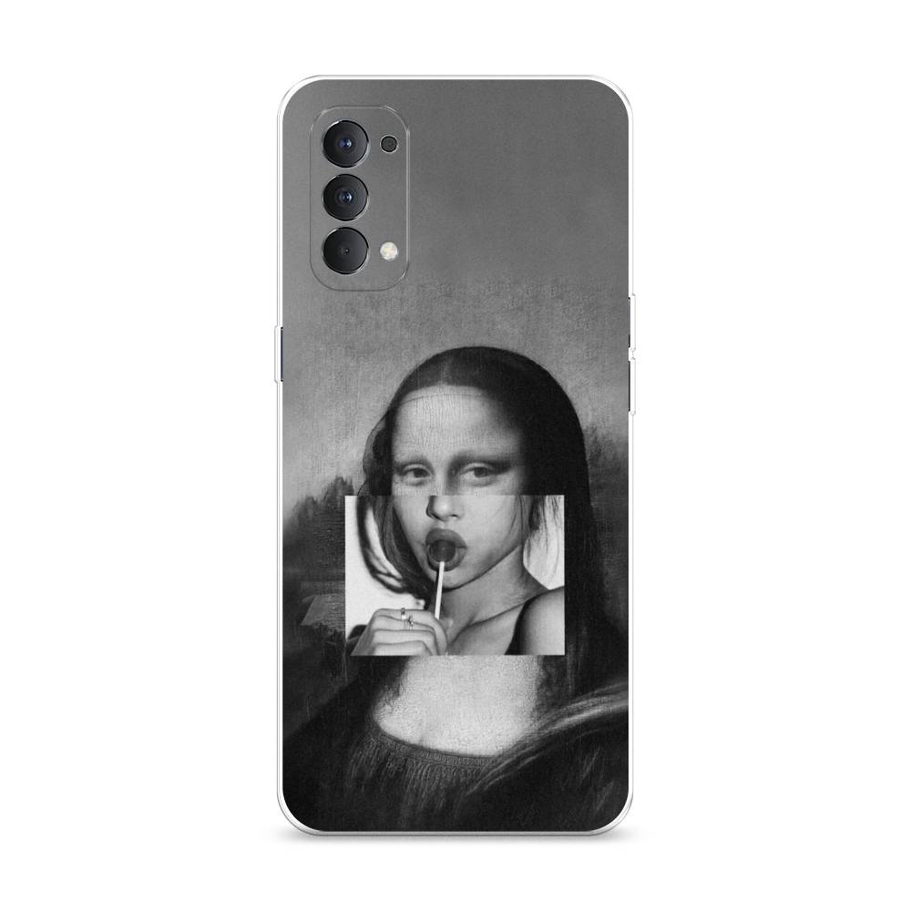 фото Силиконовый чехол "mona lisa sucking lollipop" на oppo reno 4 4g awog