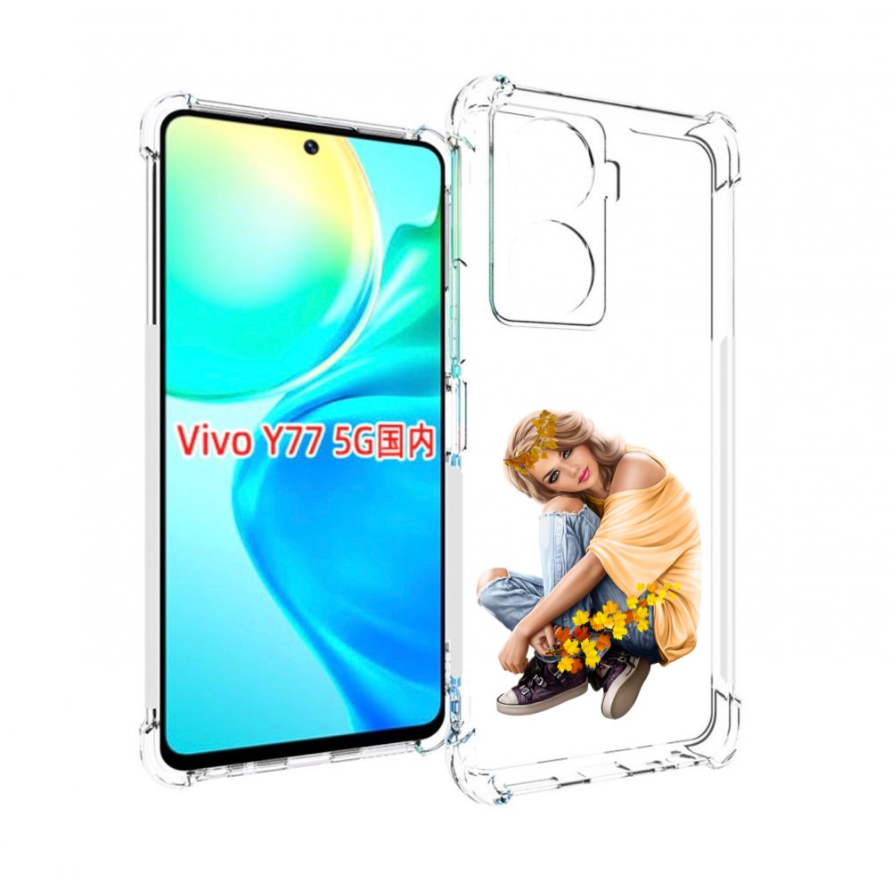 

Чехол MyPads девушка-в-цветочками женский для Vivo Y77 5G, Прозрачный, Tocco