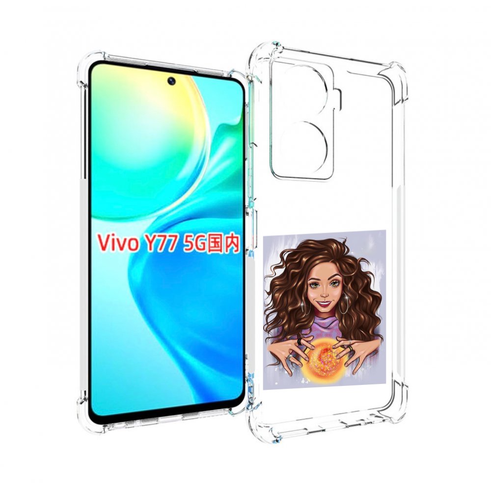 

Чехол MyPads девушка-волшебница для Vivo Y77 5G, Прозрачный, Tocco