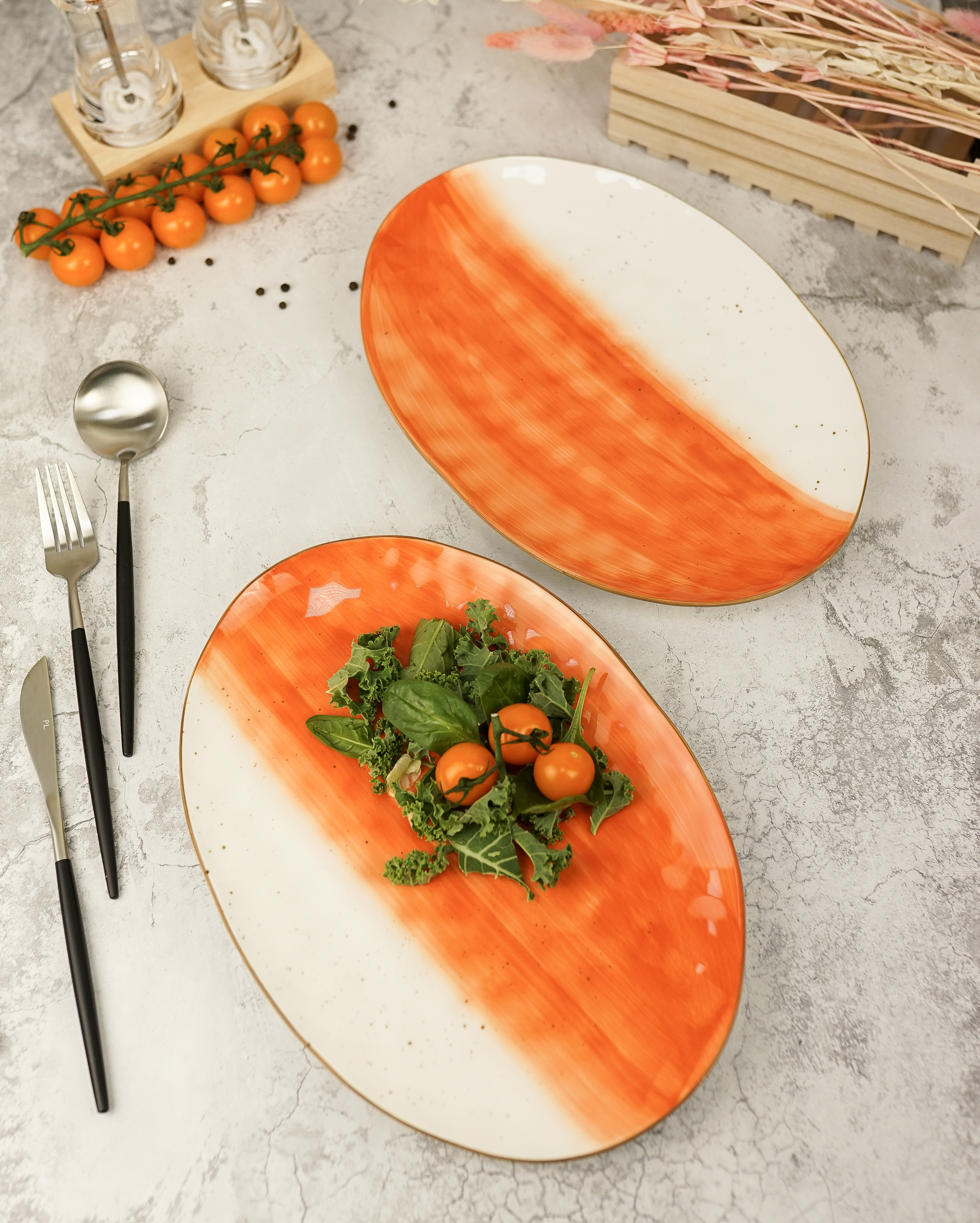 

Блюдо P.L. Proff Cuisine The Sun Eco 30,5*21,5 см оранжевое фарфор, 2шт, The Sun Eco